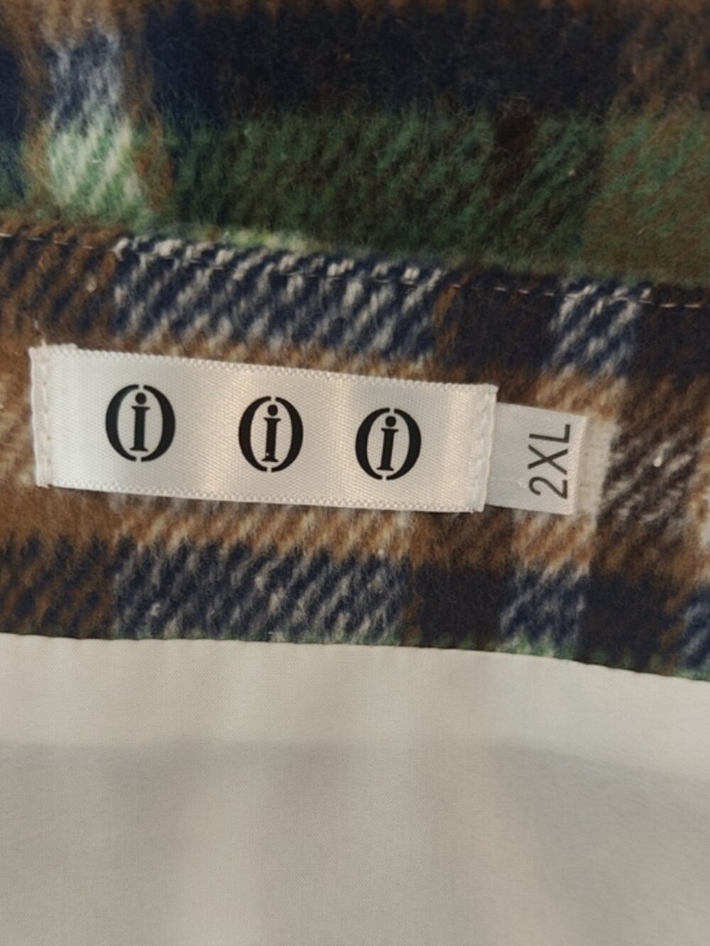Oi Size XXL Mini Skirt Wool Blend Green Plaid Y2K Academia 90s Lined Side Zip - Picture 5 of 6